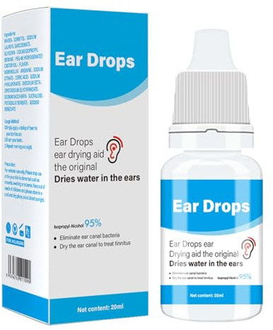 Ohrentropfen Für Ohrinfektionen, Ohrentropfen Entzündung Menschen, 20ml Schwimmer Ohrentrocknungstropfen,schnelle, Natürliche Tropfen Zum Trocknen Der Ohren Von Schwimmern