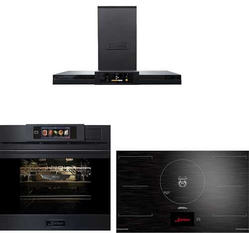 Kaiser EH 6341 - Horno de vapor eléctrico empotrable (86 L, TFT, 4 zonas de cocción por inducción, 4 zonas de cocción por inducción), color gris mate Moire 86 L