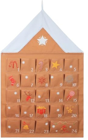 Julkalenderfickor - adventskalender set, 24 dagars dekorativ organisatör, väggförvaring, festlig säsongsdisplay | julkalenderfickor Thanksg