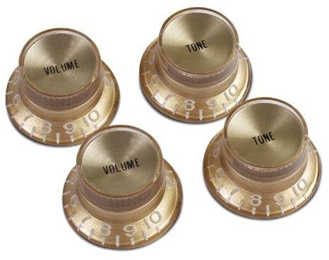 Gibson Top Hat stil knob guld/guld set (4 stycken) (PRMK-030)