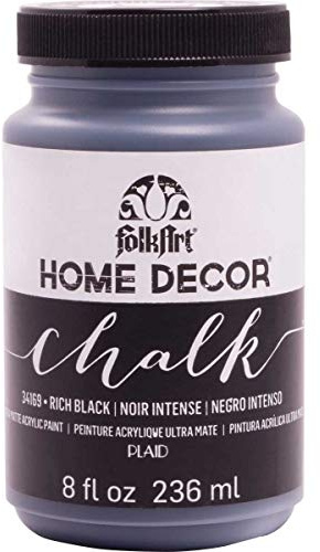 FolkArt 34169 Home Décor Acrylic Chalk Furniture & Craft Paint in Assorted Colors, 8 ounce, Rich Black