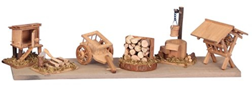Melo Krippenzubehör 6-tlg. Krippe Zubehör aus Holz
