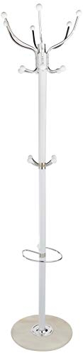 HAKU Möbel Klädhängare krom, vit, Marmor, metall - Storlek: H 176 cm x Ø 38 cm, Stil: Modern