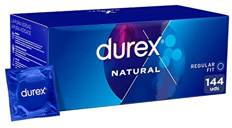 Durex Preservativos Natural, para Confort y Seguridad, 144 condones