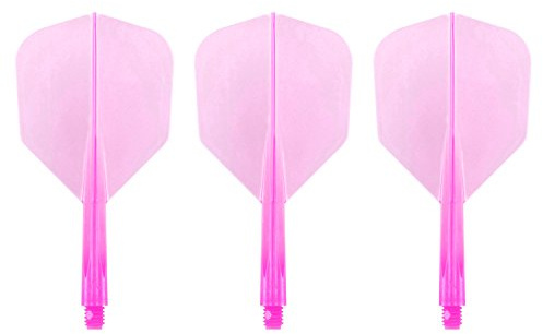 Darts Corner Condor Integrated Flight & Stem – Zero Stress – Small – Short Clear Pink – 1 Set (3)