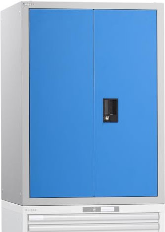 LISTA | Rehausse pour Armoire à Portes battantes | avec Portes en tôle Pleine | h x l x p 1000 x 717 x 725 mm | Gris Clair