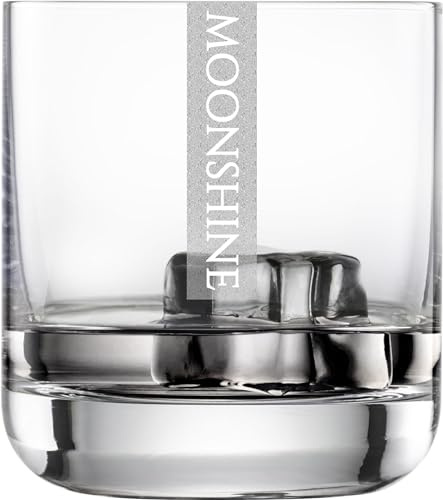 Miriquidi Moonshine Gläser 6er Set Serie COOLGLAS MOONSHINE| 300ml Schott Glas | Spülmaschinenfest durch Lasergravur| Gläser für Moonshineglas 6 Stück