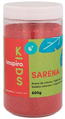 INNSPIRO Sable de couleur rouge doux 600 gr, pour décoration et artisanat