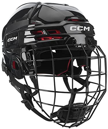 CCM Tacks 70 Hockey Helmet Combo with Cage, Senior (Senior Small, Black)