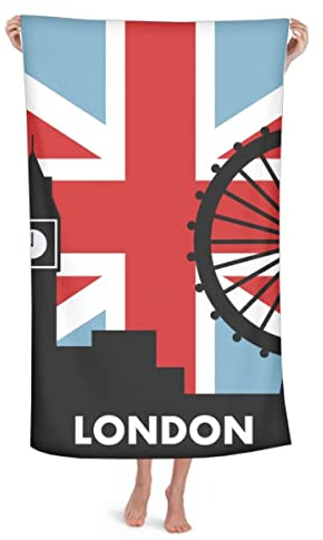 Britain Union Jack London Eye Big Ben Flagge UK Überwurf Decke Weich Warm Flanell