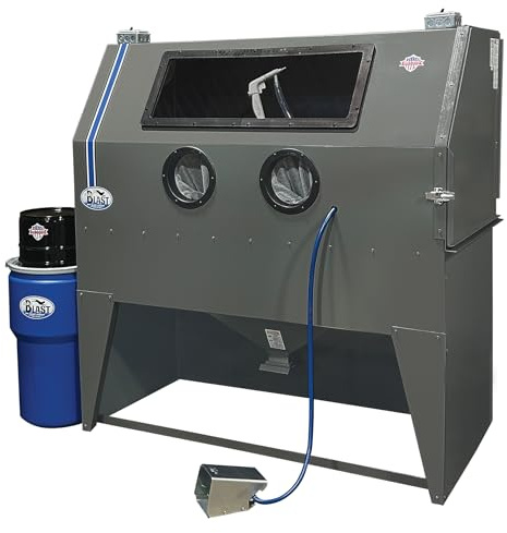 Skat Blast TP Tools USA 2858FP Abrasive Sandblast Sandblasting Cabinet with HEPA Vacuum, 58W x 28D x 28H Work Area, Made in USA
