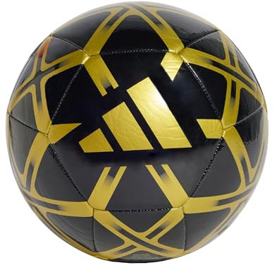 adidas Unisex STARLANCER Club Ball, Black/Gold Metallic, 5