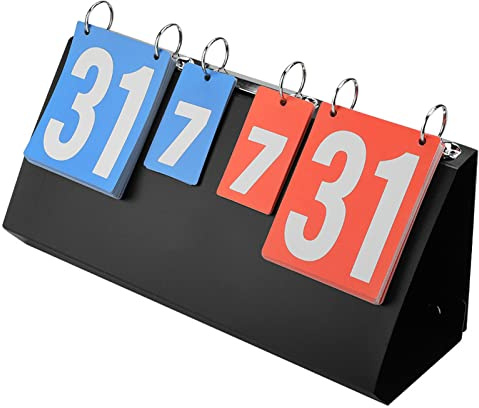 Ejoyous 4-siffrigt resultattavla, poängräknare, sportresultattavla, markeringstavla, bärbar volleybollräknare för tennis, basket, badminton