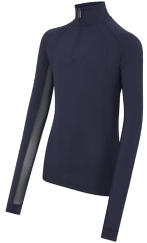 LeMieux Young Rider Hope Lightweight Base Layer - UV30+ Cooling Under Layer - Ventilated Childrens Riding Top - Almond - 13-14years