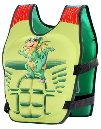 Swim Vest Float Jacket - Kids Swimming Training Flotation Buoyancy Swimsuit with Adjustable Safety Straps for Child Boys Girls Aged 2-9 Years, Perfect for Pool and Swimming Lesson Light Green
