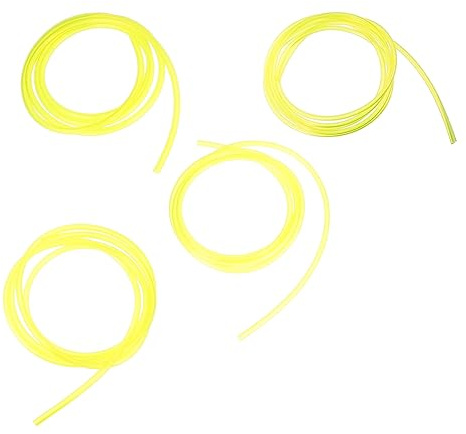 TOGEVAL 4pcs Petrol Hose Line Tube for Small Chainsaw Resistant to Hardening Easy to Install Durable Trimmer Pipe Replacement for Lawn Mowers and Engines