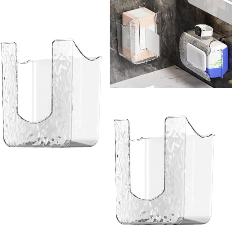 Pyralidsg 2 Piezas Caja Toallitas Humedas, Montaje en Pared Caja para Toallitas Humedas, Multifuncional Dispensador Toallita Húmeda, para Baño, Dormitorio, Oficina