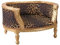 Königliches Bett für Hunde Hundebett Hundesofa im Barockstil Holz Mops Bully cat700a16 Palazzo Exklusiv