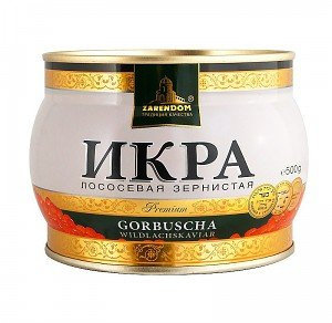Kaviar - Zarendom Gorbuscha Lachskaviar Premium 500 g Dose - roter Kaviar - caviar - икра