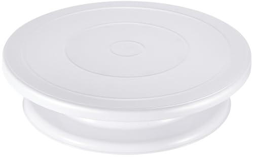 Kootek Cake Stand, 11 Inch Rotating Cake Turntable for Decorating, Display & Baking, Smooth Revolving Spinner Stand (White)