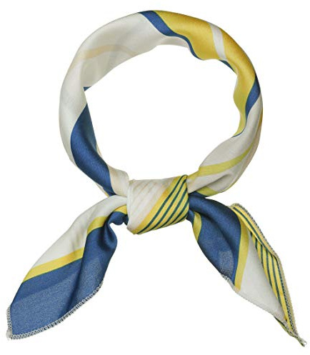sourcing map Women's Small Stripe Print Square Neck Wrap Scarves | Small Stripe Print, Square Neck Wrap, Lightweight Scarves, NIce Gift