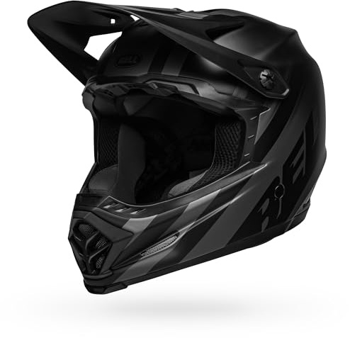 BELL Full-9 Fusion MIPS Lightweight Fiberglass Shell Adult Full Face MTB Downhill BMX Helmet - Matte Black/Gray, Medium (55-57 cm)