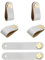 Kacrilidi 6 Pièces Poignee Cuir, Cuir Poignées de Placard, Poignee Cuir Bouton, Poignee de Meuble Cuisine Monotrou Poignée De Tiroir en Cuir, pour Meubles Cuisine Salle de Bain Armoires, gris
