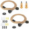 Plug in Pendant Light, 4.5m Cord Vintage Hanging Lights Kit, DIY with Socket On-Off Rope Pendant Light E27 Lamp Holder Suspended Kit (Including E27 Retro Light Bulb) for Courtyards, Homes