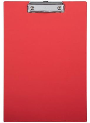 Maul Klämbräda A4 Maulbalance, Skrivbräda i Kartong i Din A4-Format, Klämbräda För Upphängning, Modern Klämma För Förvaring Av Papper, För Kontor, Kök Och Verkstad, Röd