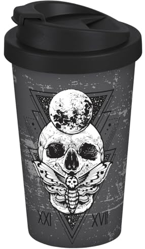 infinite by GEDA LABELS Gobelet à café à emporter avec motif crâne mystique 400 ml