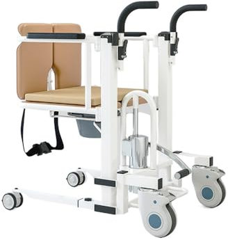 Areyourshop Chair Hydraulic Transferred Lift Wheelchair w/180°Split Seat and Table Hydraulic Moving Position