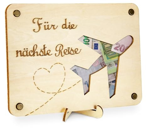 TAKULA Geburtstagskarte Flugzeug Geldgeschenk Reise Weltreise Geschenk Geldgeschenke Verpackung Wunscherfüller Geldgeschenk|Reise