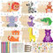 SZFengzhong Holztiere Bastelset Kinder, 270Pcs Basteln Kindergeburtstag mit 202 Strasssteine, 27 Holztiere, 27 Schnüre, 12 Aquarellstift, 2 Aufkleber, Kindergeburtstag Basteln für Mädchen/Jungen