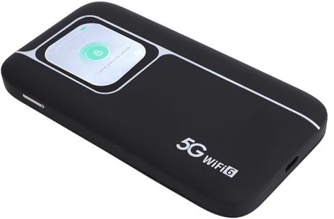 5G Router, WiFi 6 Router with 2.01inch Touch Screen, 5G NR 4G 3G WiFi Hotspot Connects Up to 16 Devices, 5G Cellular Network Nano SIM Card Slot