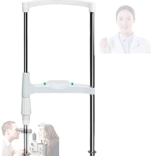 Pannfäste för optiska instrument, justerbar höjd 26–36 cm, böjd bricka, hakstöd för ögonsjukhus och optometributiker