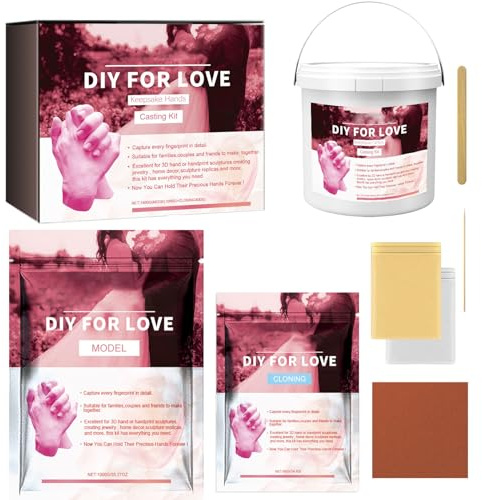 Set di a Forma di Mano ricordo – Set di in Gesso, Fai da Te per Coppie, Amici, Genitori, San, Anniversario, Compleanno, Decorazione per la casa
