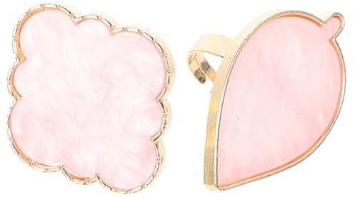 GAROZATION Palette de Manucure en Résine Rose, Lot de 2 Palettes Annulaires Ajustables, Facile à Nettoyer, pour Mélange Vernis à Ongles Nail Art Professionnel et Amateur, Accessoire Beauté
