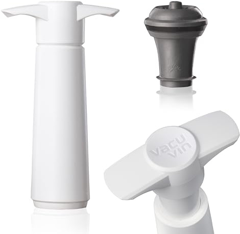 Vacu Vin Vacuum Wine Saver with White Pump, (128)