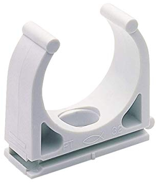 fischer - Clip Ft 20. Clip o abrazadera de pvc para la fijación de cables. (100 unidades)