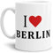 Tasse mit Spruch/Motiv/Design - Kaffeetasse Teetasse Mug Cup I Love Berlin - Qualität Made in Germany