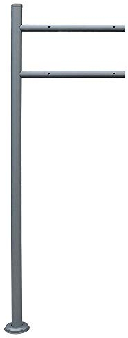 V2Aox Metall Standfuss für Briefkasten Briefkastenstaender Anthrazit Grau Ständer Freistehend Standfuß Briefkastenständer Standbriefkasten Rund