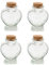Creativery Glasflaschen mit Korken 8cm x 4 Stück Herz Form 70ml Dekoflaschen Gewürzgläser Set Vorratsgläser