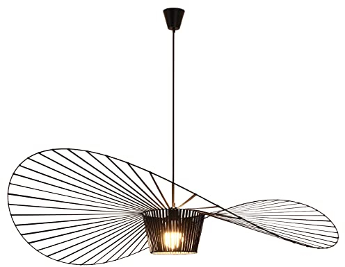 CHNB® Vertigo Lampe Schwarz 100CM Modern Vintage Pendelleuchte Hängend Hängelampe Geeignet FüR Esstisch Wohnzimmer Schlafzimmer Kronleuchter Lampen (Φ 100 CM)