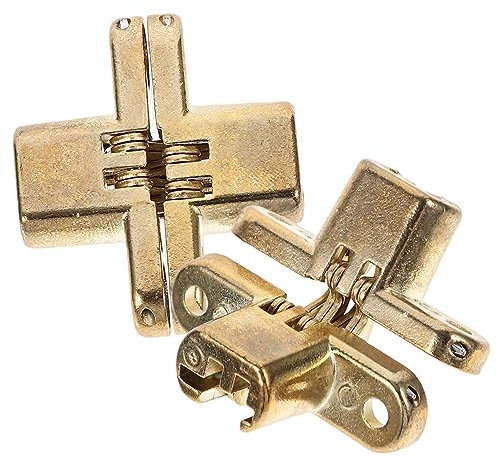 OSALADI 6pcs Alloy Hinge Mute Door Loose-Leaf for Concealed Cabinet Hinges Soundproof Invisible Cross Without Screws for Cabinets