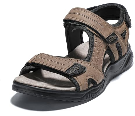 JOMIX Sandali Uomo Estivi Comodi Sportivi Sandali Bassi Eleganti Trekking Ciabatte Uomo da Casa Mare Spiaggia SU8179 (Khaki, 44)