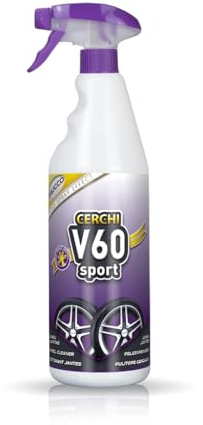 Sisbrill V60 Sport Pulitore cerchi - neutro e sicuro - Effetto Gecko Spray - Ed. Italia - 1 Litro