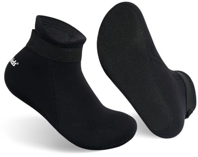 Gogokids Calzini Neoprene da 3 mm per Bambini, Calze Termiche Antiscivolo, Calze Piscina per Ragazzi Ragazze, Calze Snorkeling per Surf Kayak Nuoto Immersioni Sport Acquatici