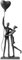 Ntmaichy Couple Art Iron Sculpture, Love Balloons Statue Kissing Couple Figurines, Romantic Metal Ornament Wedding Decoration Gifts