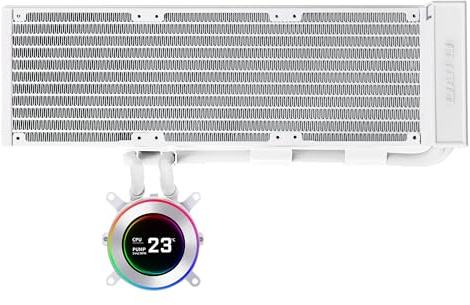 Lian Li Hydroshift II-C 360 Liquid CPU Cooler - Flexible Slide-Tube Clamp Coolant Pathway - 2.1” IPS LCD Screen - 3 Control Mode - Fits Most PC Fans - LGA 1851/1700, AMD AM5/AM4 - Black (HS2LCD36W)