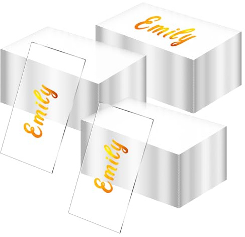 120 Pcs Clear Acrylic Place Cards 3.5 x 2 Inches Acrylic Table Number Card Blank Wedding Name Plate for Wedding DIY Table Setting Banquet Reception Birthday Party, Rectangular